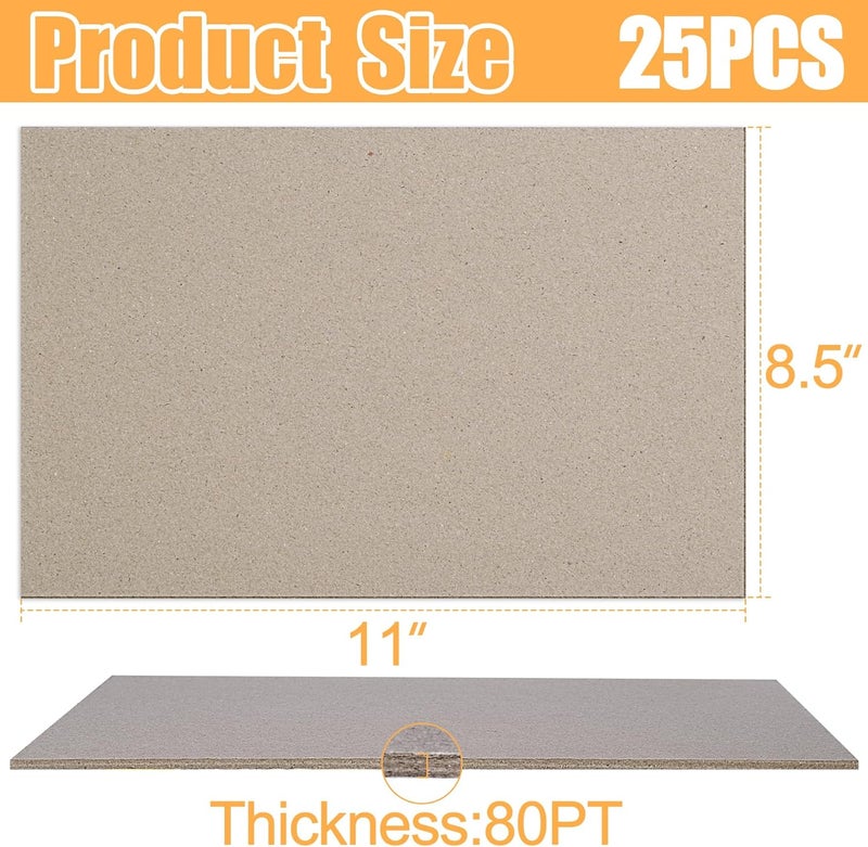 Inchoco Chipboard Sheets (8.5 Inch x 11 Inch, Pack, 25) - Image 2